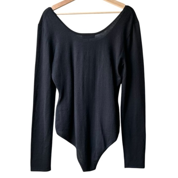 NWT GABRIELA HEARST Black Cashmere Silk Long Sleeve Emily Bodysuit Sz XL - Picture 8 of 16